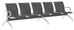 Panca per Sala Attesa 5 Posti in Acciaio da Ufficio Tosini Nero