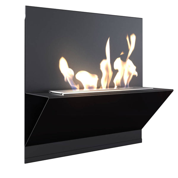 Camino a Bioetanolo da Parete 45x45x15,2 cm Flig Malibù Nero prezzo