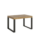 Tavolo Allungabile 120/380x90 cm Tecno Quercia Natura Gambe Antracite      
