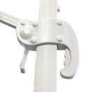 Ombrellone da Giardino Saturno Decentrato 3x3 m in Alluminio blu Telo Bianco