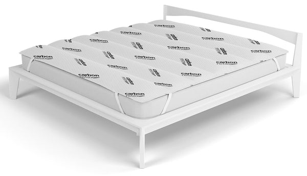 acquista Topper Trapuntato Imbottito con Elastici Grigio Chiaro Varie Misure