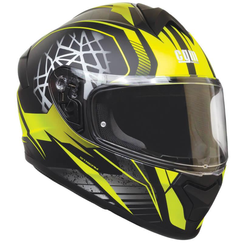 Casco Integrale per Scooter Visiera Lunga CGM Montegi 301S Giallo Fluo Opaco XS - (53-54 cm)