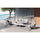 Set  da Giardino  2 Poltrone un Divano e Tavolino Nora in Alluminio
