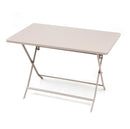 Tavolo Tavolino Pieghevole da Esterno per Campeggio Giardino Tortora 110X70 Cm