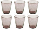 Set 6 Bicchieri Ø9x10 cm in Vetro Soffiato Villa d'Este Home Tivoli Cancun Lilla