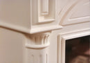 Camino Elettrico da Pavimento 116x150x33 cm Effetto Fiamma 1500W Lisabona Bianco