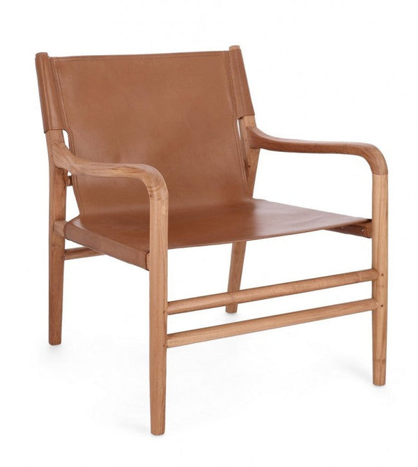 Poltrona Soggiorno 70x72x79 cm Caroline in Pelle sconto