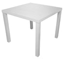 Tavolo Quadrato da Giardino 80x80 cm in Alluminio Vorghini San Vincenzo Bianco