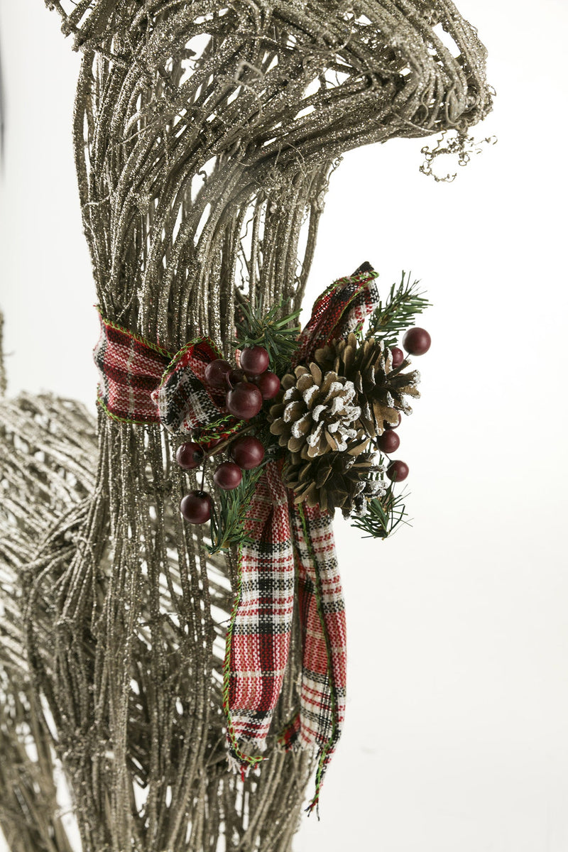 Renna in Rattan 60x25xH100 cm Soriani Oro