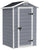 Casetta da Giardino Porta Attrezzi 129x103x196 cmin Resina Effetto Legno Keter Manor 4x3 Grigia