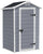 Casetta da Giardino Porta Attrezzi 129x103x196 cmin Resina Effetto Legno Keter Manor 4x3 Grigia