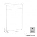 Mobiletto con 2 Anta e 1 Cassetto 27x38x103 h cm in Truciolare bilaminato Naturale