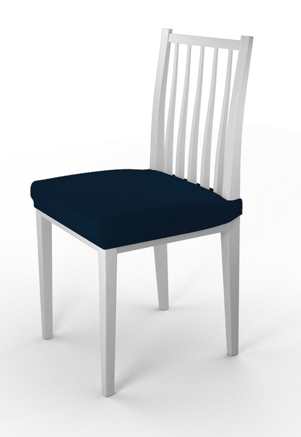 acquista Set 2 Coprisedie Elasticizzati in Poliestere Blu Scuro