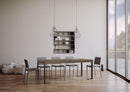 Consolle Allungabile 90-196x40x77 cm Tecno Small Premium Tortora Telaio Antracite 