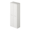 Armadio Portascope 71x38x182 cm con 5 ripiani Gabriella bianco frassinato