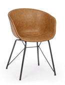Sedia Warhol Cuoio Vintage in Similpelle Cuoio