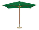 Ombrellone da Giardino 3x4m Palo in Legno Tessuto in Poliestere Verde