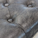 Panca Misty in Ecopelle Vintage Grigio 110x36x47 h cm in Legno Tortora