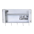 Mensola in metallo bristol bianco 2 piani con appendino 5 posti rett cm 50x10xh30