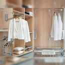 Appendiabiti Saliscendi per Armadio 83-115 cm Max 12Kg in Acciaio Emuca Cromo