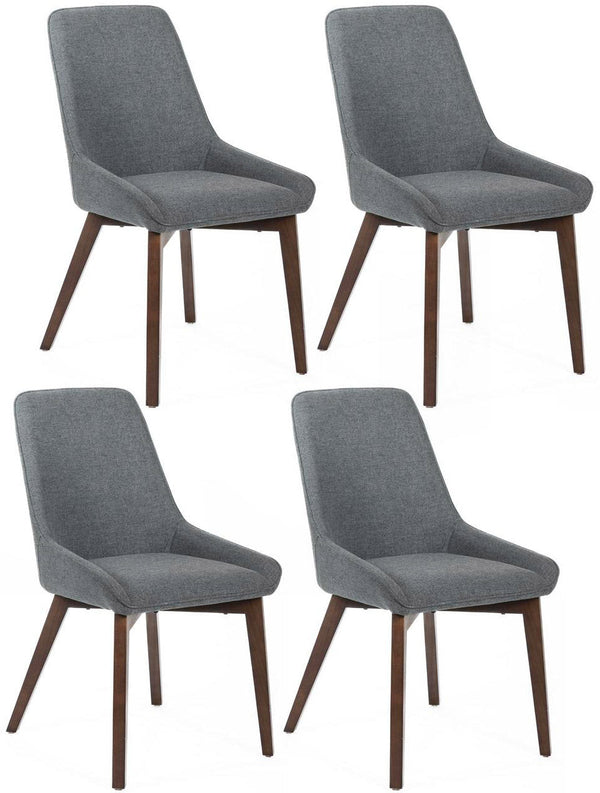 Set 4 Sedie 62x49,5xH87 cm in Tessuto Vera Grigio Scuro prezzo