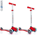 Monopattino a 3 Ruote a LED 3 Altezze Max 50Kg Globber PRIMO Fantasy Lights Up Racing Rosso