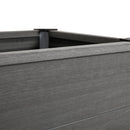 Fioriera Vaso per Piante e Colture in Legno e Plastica Grigio 150x50x50 cm 