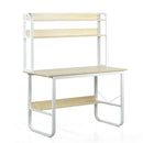 Scrivania da Ufficio 120x60x75 cm in Metallo e Legno Squirt Bianco/Frassino