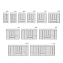 Portaposate Optima Vertex/Concept 500mm M 500 Plastica Grigio Antracite Emuca