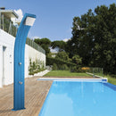 Doccia da Giardino Miscelatore e Lavapiedi Arkema Dada Fascia Inox Light Blu
