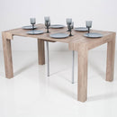 Consolle Allungabile in Legno H76,6x46x90/306cm Look Noce Classica