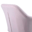 Poltrona Sedia Dondolo Relax Base Slitta Scandinavo Imbottita Design Unic Rosa