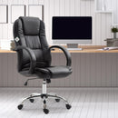 Poltrona Direzionale da Ufficio Ergonomica in Similpelle Nero 