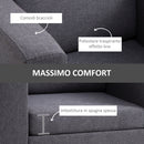 Poltroncina Moderna con Rivestimento in Tessuto Grigio Scuro 81x73x78 cm 