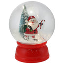 Ampolla Natalizia Palla con Effetto Neve e Babbo Natale 20x25 cm Decorazione LED