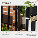 Scaletta Portavasi a 5 Livelli per Interni ed Esterni 40x22x113 cm in MDF e Acciaio Nero