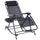 Sedia Sdraio a Dondolo Reclinabile con Poggiapiedi e Porta Bicchieri Nero 120x67x102 cm