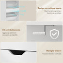 Scarpiera 60x26x140 cm Mobile con 3 Cassetti Ribalta e Ripiani Regolabili in MDF Bianco      