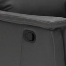Poltrona Relax Reclinabile Manuale 80x94x102 cm in Similpelle Grigio