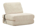 Poltrona Letto Faster Bianca 80x100x80 cm in Spugna e Poliestere Bianco      