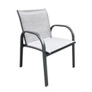 Set da Giardino Divano Poltrone e Tavolino in Acciaio Verniciato e Textilene