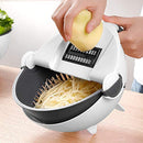 Attrezzo Taglia Scola Verdure Affettatrice Multifunzione Bianco