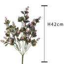 Set 8 Eucalipto Artificiale Plastificato Altezza 42 cm Rosa