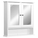 Specchiera da Bagno 2 Ante in MDF Bianco 56x13x58 cm 