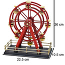 Ruota Panoramica Metallo Decorazione Addobbo Natalizio Decorativo 22.5x10.5x26 cm