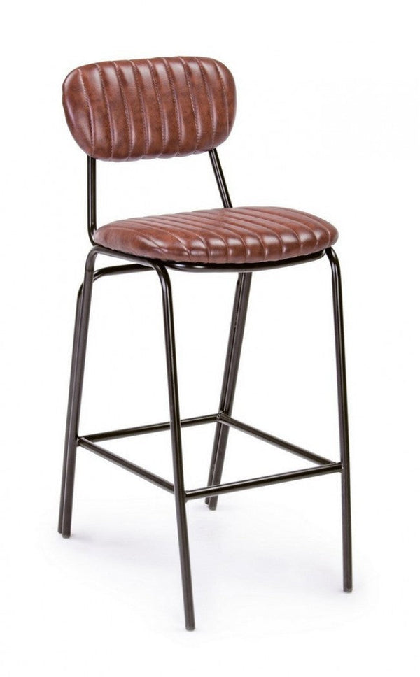 Sgabello Bar Debbie Arancio Sc Vintage Imbottito in Similpelle online
