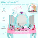 Specchiera Giocattolo per Bambini  49,5x23x66 cm Tavolo per Trucco Blu e Rosa