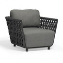 Poltrona Galapagos 93x85x83 h cm in Alluminio Antracite