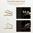 Scarpiera 3 Cassetti Ribaltabili e Regolabili 15 Paia di Scarpe 54x24x117,5 cm Nero  