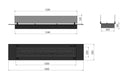Bruciatore a Bioetanolo da Incasso 150x32x15 cm Insert Slim 1500 Nero con Vetro